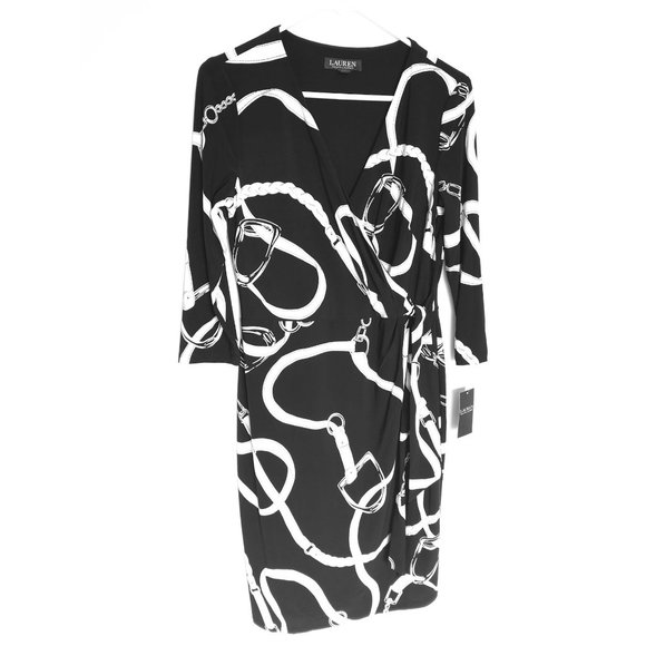 Ralph Lauren Dresses & Skirts - nwt Ralph Lauren Faux Wrap Jersey Dress black 6